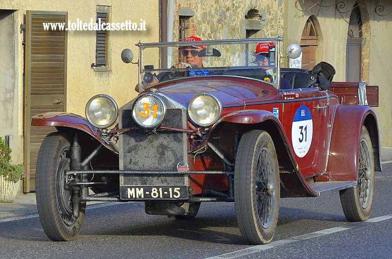 MILLE MIGLIA 2025 - Lancia Lambda Spider Tipo 221 anno 1928 (Equipaggio: Carlo Beccalossi e Marzia Marchioni - Numero di gara: 31)