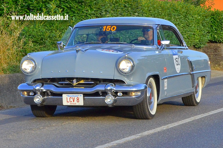 MILLE MIGLIA 2025 - Lincoln Capri anno 1953 (Equipaggio: Jeffrey Morgan Gault e Jones Kent - Numero di gara: 150)