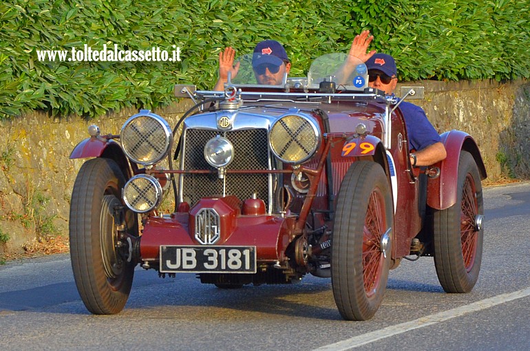 MILLE MIGLIA 2025 - MG K-3 Magnette anno 1934 (Equipaggio: Andrew Hayden e Alexander Heardnen - Numero di gara: 99)