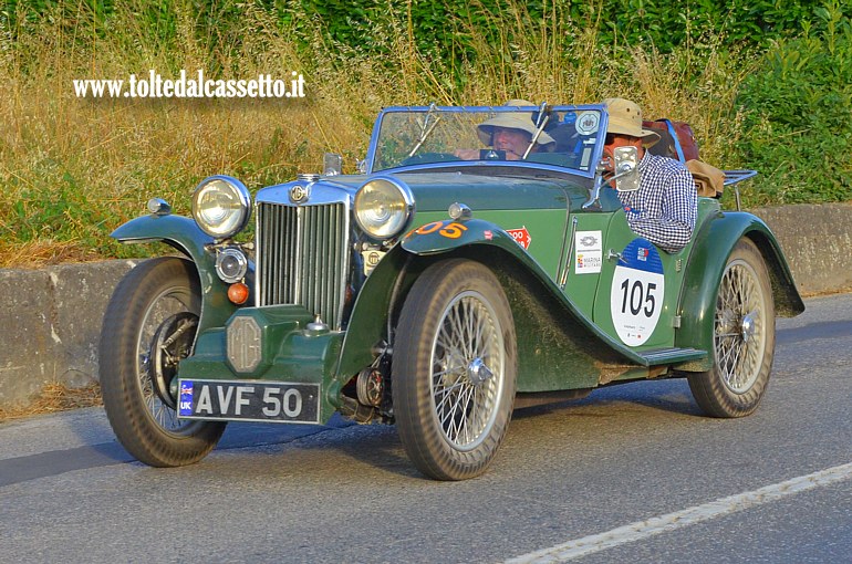 MILLE MIGLIA 2025 - MG PB anno 1935 ( Equipaggio: Neil Walker e Ian Walker - Numero di gara: 105)