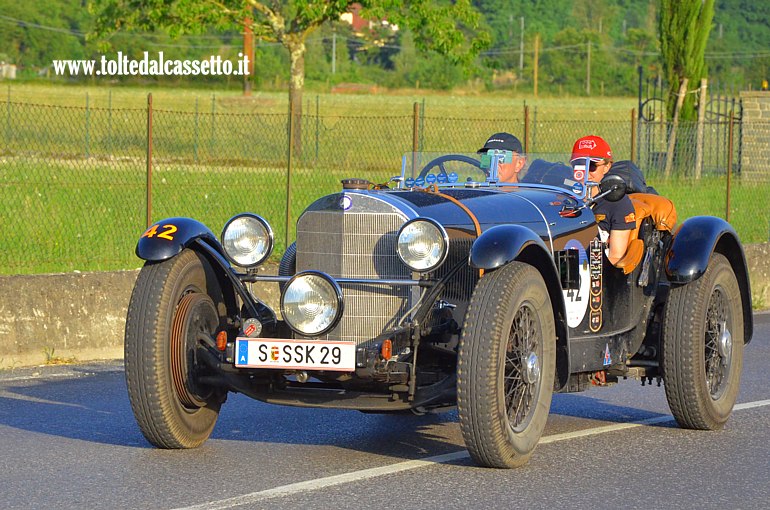 MILLE MIGLIA 2025 - Mercedes Benz 710 SSK anno 1929 (Equipaggio: Helmut Rothenberger e Sabine Rothenberger - Numero di gara: 42)