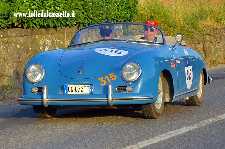 MILLE MIGLIA 2025 - Porsche 356 1500 Speedster anno 1954 (Equipaggio: Joseph Victor Bastianich e Evan Scott Malik - Numero di gara: 315)