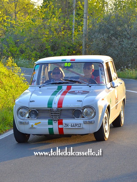 GRAN PREMIO TERRE DI CANOSSA 2018 (Ameglia) - Alfa Romeo Giulia TI Super anno 1964 degli svizzeri Scheibler e Scheibler (numero di gara 80 - Scuderia Amici senza Frontiere)