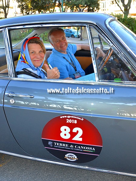 GRAN PREMIO TERRE DI CANOSSA 2018 (Forte dei Marmi) - Ferrari 330 GT C anno 1966 degli svizzeri De Sarrau e De Sarrau (numero di gara 82)