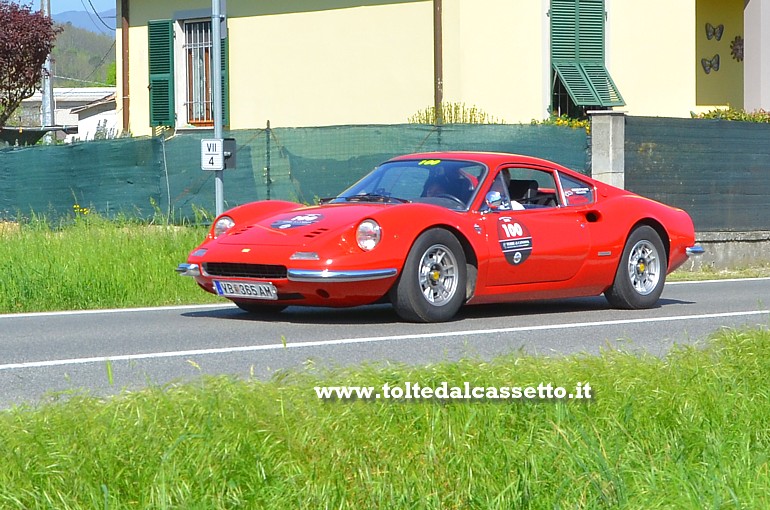 GRAN PREMIO TERRE DI CANOSSA 2018 (Aulla) - Ferrari Dino 246 GT anno 1972 degli austriaci Huemer e Huemer (numero di gara 100 - Scuderia The Houtkamp Collection)