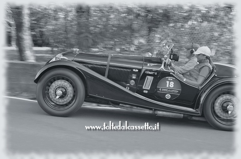 GRAN PREMIO TERRE DI CANOSSA 2018 (Ameglia) - Riley Sprite anno 1936 degli argentini Zerbini e De La Iglesia (numero di gara 18 - Scuderia Squadra Tartaruga Argentina)