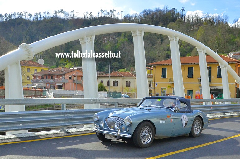 GRAN PREMIO TERRE DI CANOSSA 2019 (Val di Vara) - Austin Healey 100/4 del 1955 (Equipaggio: Bucchi P. e Snelli M. (IT) - Numero di gara: 24 - Team: Club 1000 Miglia)