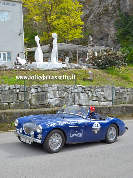 GRAN PREMIO TERRE DI CANOSSA 2019 (Alpi Apuane) - L'Austin Healey anno 1955 condotta dagli italiani Battagliola D. e Piona E. (numro di gara 12 - Team Garedepoca.com) ha finito la gara al sesto posto della classifica generale