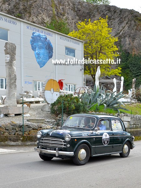 GRAN PREMIO TERRE DI CANOSSA 2019 (Alpi Apuane) - La Fiat 1100/103 anno 1955 condotta dagli italiani Passanante M. e Pisciotta A. (numero di gara 19 - Team F.M. Franciacorta Motori)
