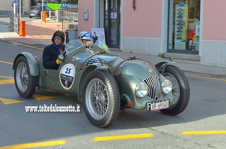 GRAN PREMIO TERRE DI CANOSSA 2019 (Val di Vara) - La MG TC George Phillips Special anno 1947 condotta dagli svizzeri Niggeler F. e Gnani M. (numero di gara 25)