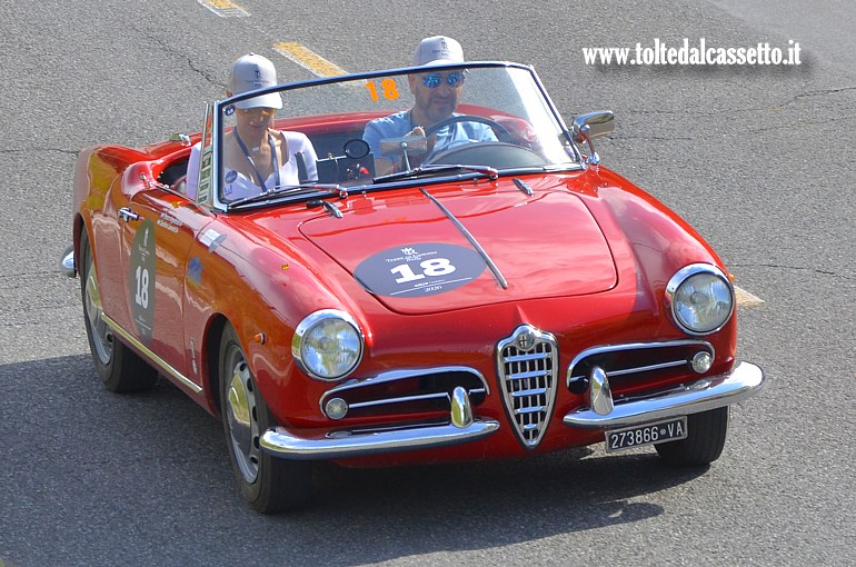 TERRE DI CANOSSA RALLY 2026 - Alfa Romeo Giulietta Spider del 1959 (Equipaggio: Juan Franco Angelicola e Carolina Beatriz Laurenti (AR) - Numero di gara: 18 - Team: Squadra Tartaruga Argentina)