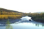 FIUME MAGRA - Panorama al tramonto presso il Ponte di Caprigliola-Albiano