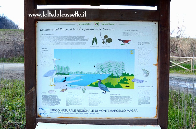 OASI LIPU DI ARCOLA - Bacheca con informazioni turistiche sul bosco ripariale di San Genesio