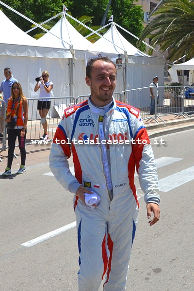 RALLY ITALIA SARDEGNA 2014 - Il polacco Robert Kubica ritratto ad Alghero durante le premiazioni