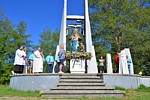 SANTUARIO DEL MONTE ARGEGNA - La Madonna esposta sul monumento alle Divisioni Alpine