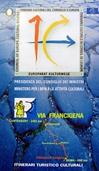 VIA FRANCIGENA - Segnaletica turistico-culturale indicante la posizione della Pieve di Sorano (Lunigiana Storica)