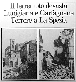 FIVIZZANO - Fotografie della distruzione operata dal terremoto del 1920 (archivio Il Secolo XIX)
