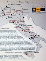 VIA FRANCIGENA (Europa-Italia) - Carta con le strade di pellegrinaggio collegate