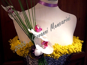 L'8 Marzo di Francesca - (creazione di moda con mimosa per la "Festa della Donna")