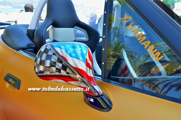 TUNING - Specchietto dx di BMW Z3 aerografato in stile USA