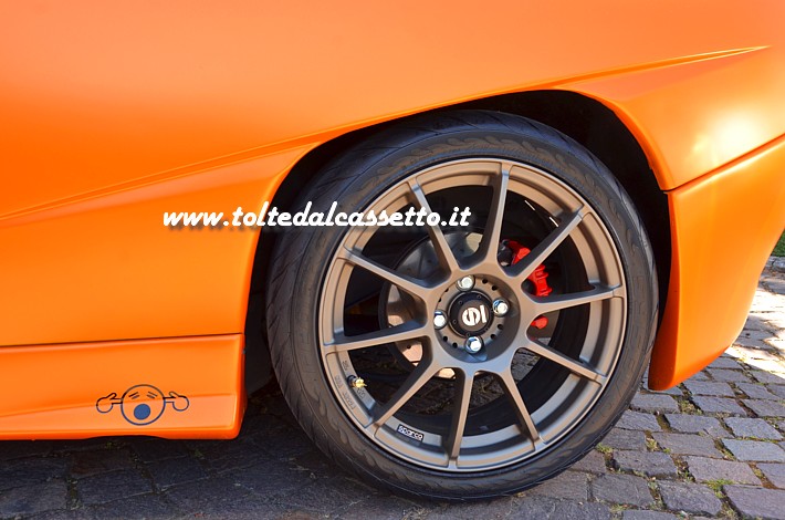 TUNING - Cerchio in lega SPARCO Assetto Gara (Matt Bronze - 4 fori) con pneumatico FEDERAL 595 EVO, montati su una FIAT Coup 16V Turbo