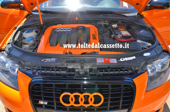 TUNING - Vano motore di AUDI A3 1.9 TDI in tinta con il colore della carrozzeria