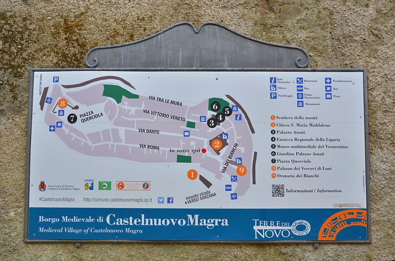 CASTELNUOVO MAGRA - Pianta turistica del centro storico