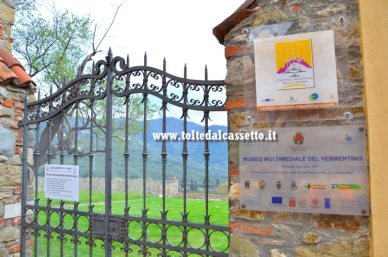 CASTELNUOVO MAGRA - La sede dell'Enoteca Regionale della Liguria (con annesso Museo Multimediale del Vermentino) si affaccia sul giardino comunale