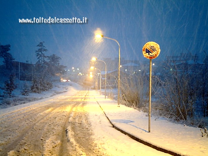 SANTO STEFANO DI MAGRA (Nevicata Gennaio 2006) - Notturno di Via 27 Gennaio