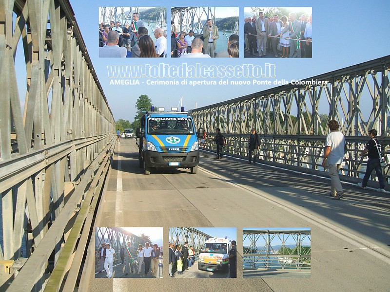 AMEGLIA (6 luglio 2012) - Collage di immagini della cerimonia di apertura del nuovo Ponte della Colombiera