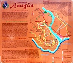 AMEGLIA - Cartello turistico del comune indicante centri e servizi presenti sul territorio