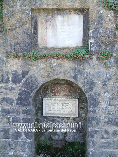 COMUNE DI BEVERINO - La fontana del Papa Pio VII