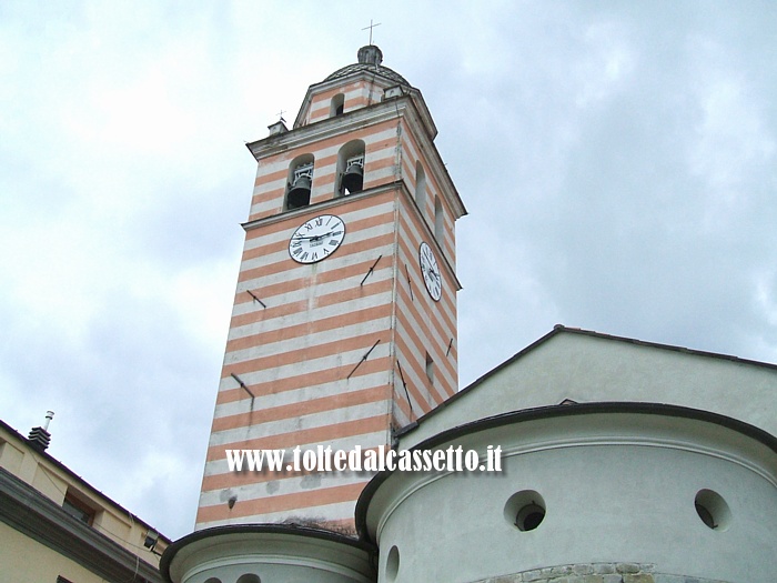 BRUGNATO - Abside, absidiola e campanile della chiesa dei Santi Pietro, Lorenzo e Colombano