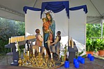 SANTUARIO DI ROVERANO - Tensostruttura con statua della Madonna e delle due pastorelle