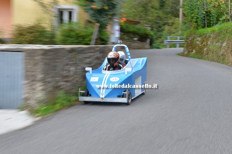 RICCO' DEL GOLFO (Cronodiscesa Casella-Valdipino 2014) - Il carrettino n.16 (tipo sport prototipo BMW) ha chiuso al
		3 posto della categoria "gommato biposto" realizzando un tempo di 2'50"00