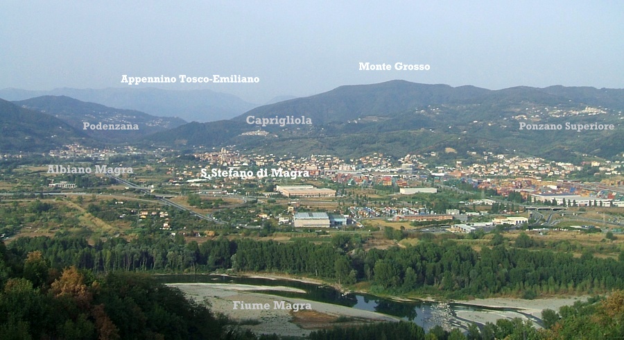 VIA FRANCIGENA - Panoramica del primo tratto in territorio toscano-ligure