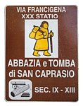 AULLA - Segnaletica dell'Abbazia di San Caprasio - sec. IX - XIII