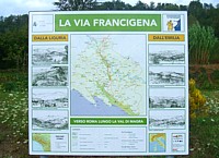 FILATTIERA - Segnaletica turistico-culturale della Via Francigena verso Roma attraversando Lunigiana e Val di Magra