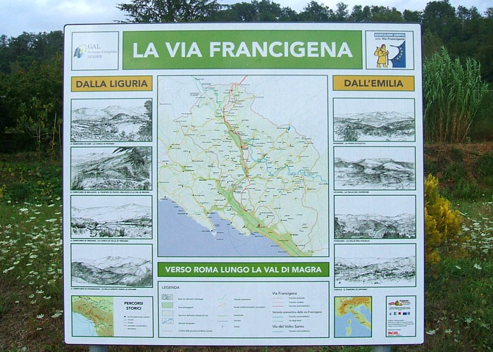 FILATTIERA - Segnaletica turistico-culturale del tratto in Lunigiana e Val di Magra della Via Francigena