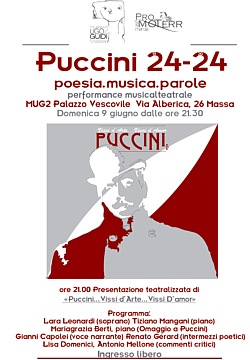PROMO-TERR - Locandina di "Puccini 24-24" a Massa