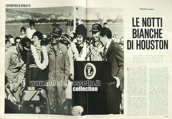 EPOCA del 26 aprile 1970 - A Honolulu il presidente USA Richard Nixon conferisce agli eroi di Apollo 13 la "medaglia della libert"