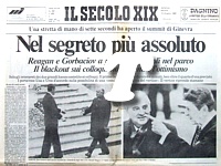 IL SECOLO XIX del 20 novembre 1985 - Summit a Ginevra fra Ronald Reagan e Mikhail Gorbaciov