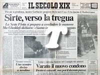 IL SECOLO XIX del 27 marzo 1986 - Diplomazie al lavoro per una tregua nel Golfo della Sirte