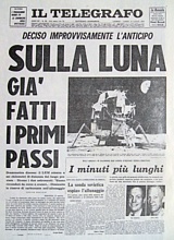 IL TELEGRAFO del 21 luglio 1969 - Primi passi umani sulla Luna IL TELEGRAFO del 21 luglio 1969 - Primi passi umani sulla Luna