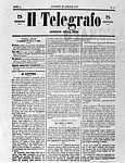 IL TELEGRAFO - Il primo numero della testata nata a Livorno nell'aprile del 1877 (Edizione della sera)