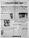 LA GAZZETTA DELLO SPORT del 3 maggio 1948 - Clemente Biondetti vince la XV Mille Miglia, che all'epoca era la più grande corsa del mondo
