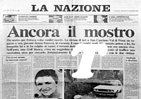 LA NAZIONE del 10 settembre 1985 - Il "mostro di Firenze" uccide per l'ultima volta