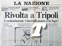 LA NAZIONE del 17 aprile 1986 - Rivolta a Tripoli contro il leader libico Gheddafi