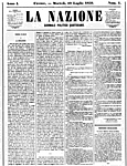 LA NAZIONE del 19 luglio 1859 - Primo numero ufficiale del quotidiano di Firenze