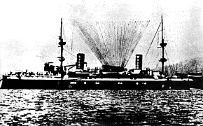 LA SPEZIA - L'incrociatore corazzato "Carlo Alberto" che Marconi utilizzò nel 1902 come base per i suoi esperimenti